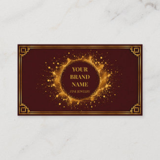 Luxus-Burgunder-Gold-Mini-Armband-Verpackungskarte Visitenkarte