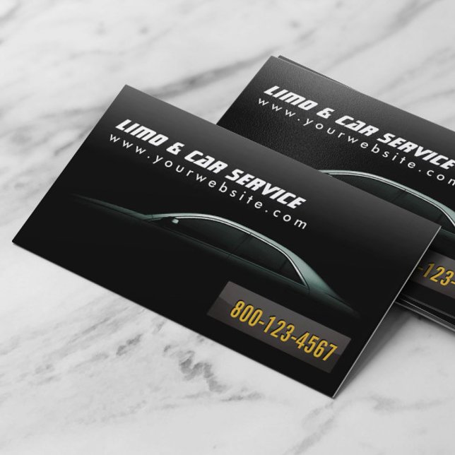 Luxus Car Limousine & Car Service Business Card Visitenkarte (Von Creator hochgeladen)