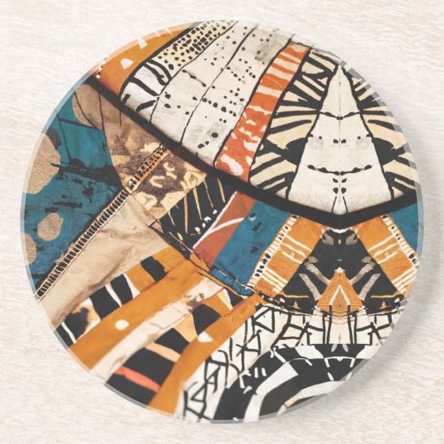 Luxus Caribbean Multicolor Design Getränkeuntersetzer (Vorne)