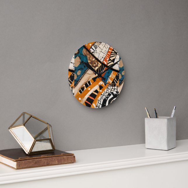 Luxus Caribbean Multicolor Design Runde Wanduhr (Büro)