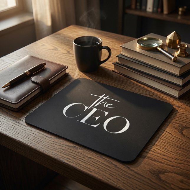 Luxus-CEO-Modern-Minimal-Schwarz-Büro Mousepad (Von Creator hochgeladen)