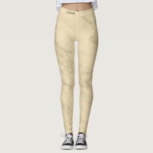 Luxus Champagner Gold Glitzer Marmor Hinzufügen Te Leggings