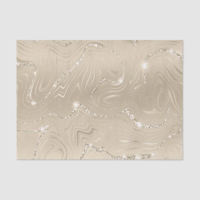 Luxus Champagner Hintergrund Beige Glitzer Seidenpapier (Vorderseite)