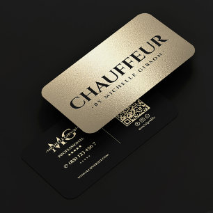 Luxus-Chauffeur Elite-Transport Schwarz Faux Gold Visitenkarte