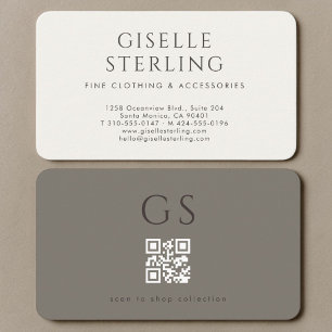 Luxus-Chic-Boutique-Mode-QR-Code Visitenkarte