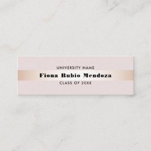 Luxus Chic Rose Gold Abschluss Beilage Mini Visitenkarte