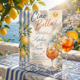 Luxus Ciao Bella Italienische Zitronen Hochzeit Einladung