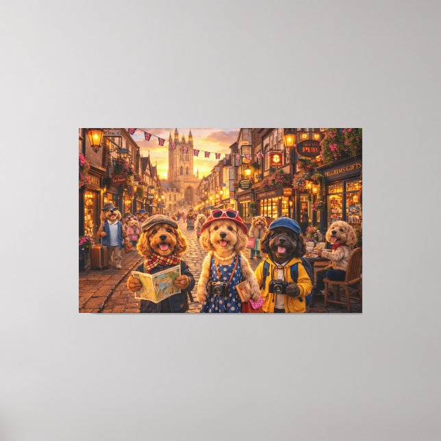 Luxus Cockapoo Canterbury Wandbild Leinwand (Vorderseite)