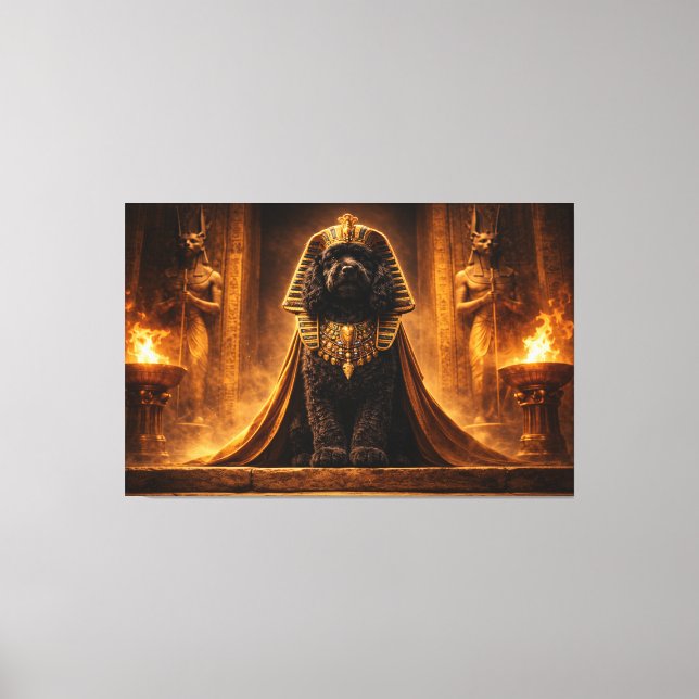 Luxus-Cockapoo-Wandkunst – Ägyptischer Pharao Bold Leinwanddruck (Vorderseite)