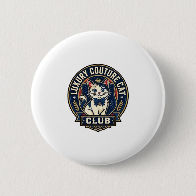 Luxus-Couture-Katze-Katzenmutter-Geschenkidee - Lu Button (Vorderseite)