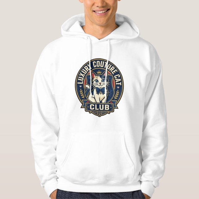 Luxus-Couture-Katze-Katzenmutter-Geschenkidee - Lu Hoodie (Vorderseite)