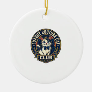 Luxus-Couture-Katze-Katzenmutter-Geschenkidee - Lu Keramik Ornament