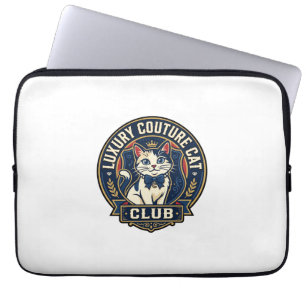 Luxus-Couture-Katze-Katzenmutter-Geschenkidee - Lu Laptopschutzhülle