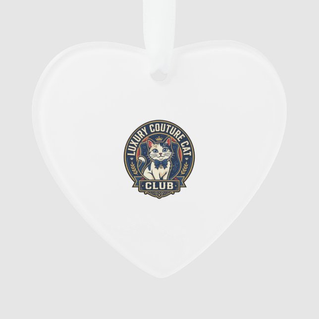 Luxus-Couture-Katze-Katzenmutter-Geschenkidee - Lu Ornament (Vorderseite)