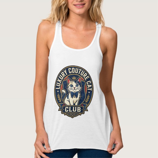 Luxus-Couture-Katze-Katzenmutter-Geschenkidee - Lu Tank Top (Vorderseite)