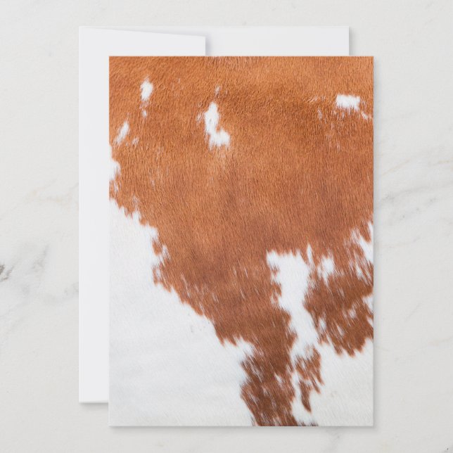 Luxus Cowhide Animal Skin Print  Einladung (Vorderseite)