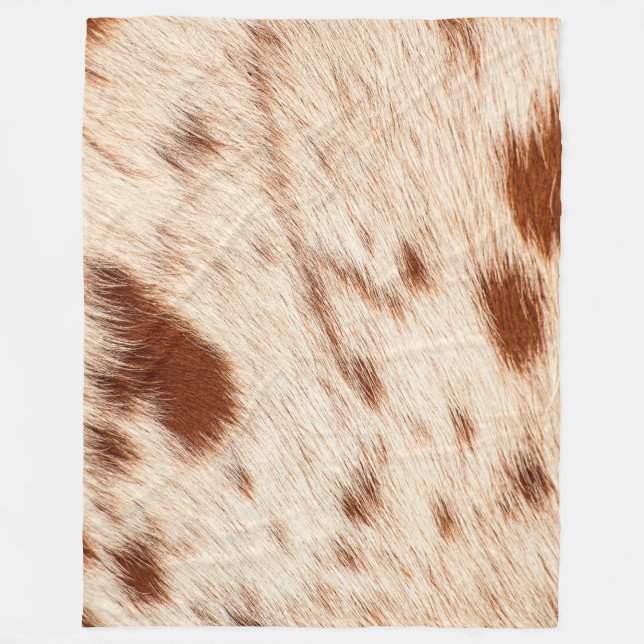 Luxus Cowhide Animal Skin Print  Fleecedecke (Vorderseite)