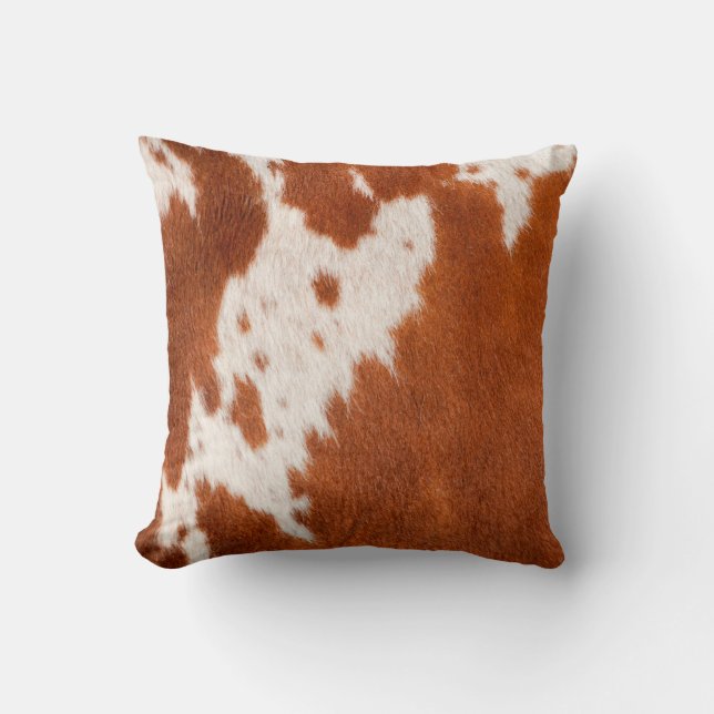Luxus Cowhide Animal Skin Print  Kissen (Vorderseite)