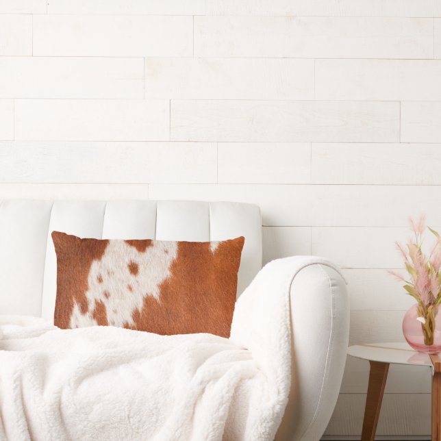 Luxus Cowhide Animal Skin   PrintThrow Kissen (Liege)
