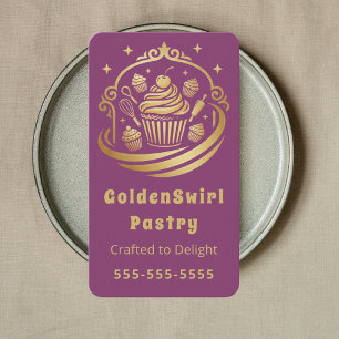 Luxus-Cupcake-Heim-Bäckerei-Konditor-Moderne Visitenkarte