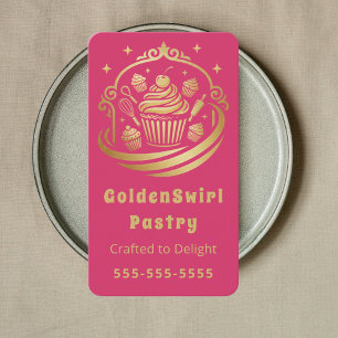 Luxus-Cupcake-Heimbäckerei-Konditorei-Chef-Hot-Pin Visitenkarte