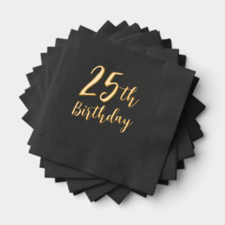 Luxus Custom Birthday Napkin Real Gold Printing Servietten Mit Folie