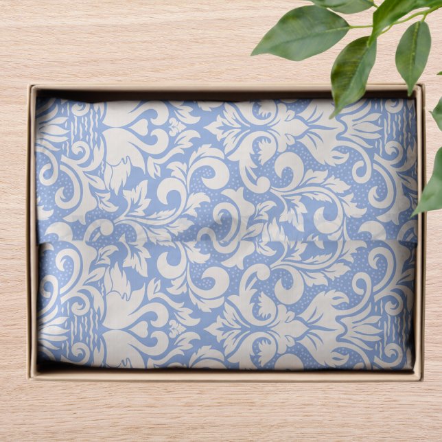 Luxus Damask Romantische Swan Liebe Seidenpapier (Von Creator hochgeladen)