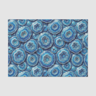 Luxus-Decoupage Ozeanblau + Gold-Achat-Geode Seidenpapier