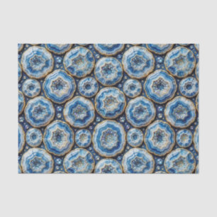 Luxus-Decoupage Ozeanblau + Gold-Achat-Geode Seidenpapier