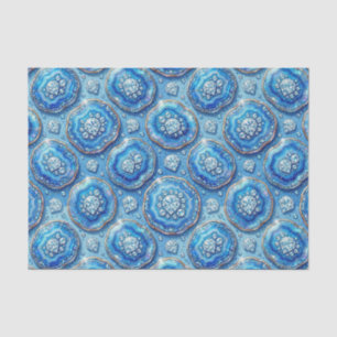 Luxus-Decoupage Ozeanblau + Gold-Achat-Geode Seidenpapier