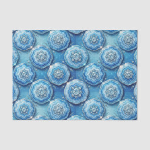 Luxus-Decoupage Ozeanblau + Gold-Achat-Geode Seidenpapier