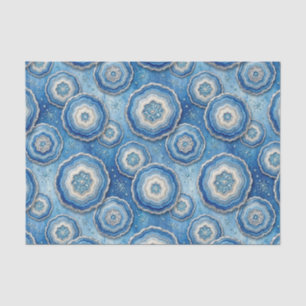 Luxus-Decoupage Ozeanblau + Gold-Achat-Geode Seidenpapier