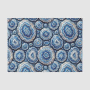 Luxus-Decoupage Ozeanblau + Gold-Achat-Geode Seidenpapier