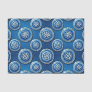 Luxus-Decoupage Ozeanblau + Gold-Achat-Geode Seidenpapier