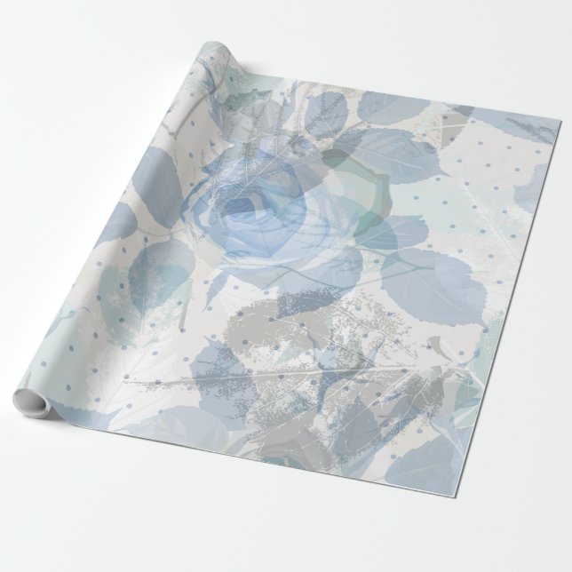 Luxus der blauen Rose Geschenkpapier (Ungerollt)