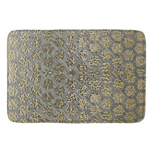 Luxus-Design-Kollektion Gold und Silber Badematte