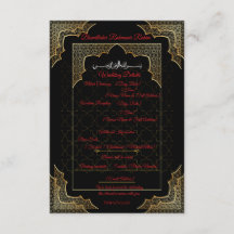 Luxus-Details Karte für muslimische Hochzeiten in 