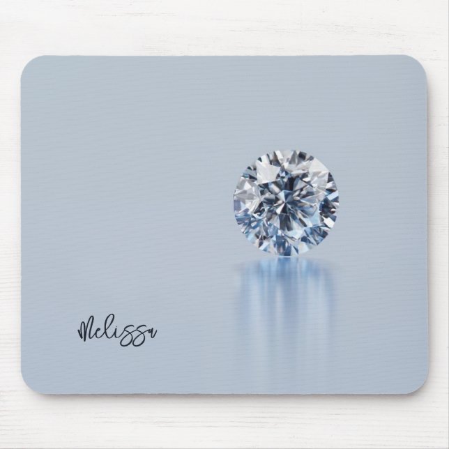 Luxus-Diamant Name hinzufügen Mousepad (Vorne)