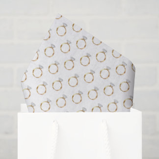 Luxus-Diamantring Gold Verlobung Hochzeit Seidenpapier