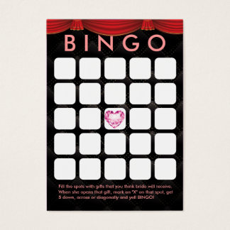 Luxus Diamond Heart Brautparty 5x5 Bingo Card