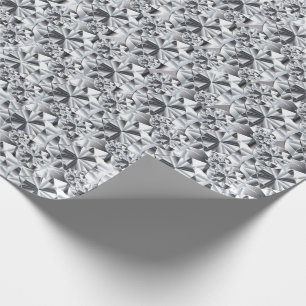 Luxus Diamonds Silber Design Geschenkpapier