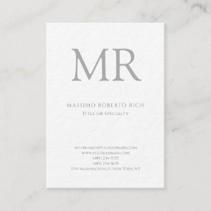 Luxus Dick Modern Monogramm Einfach Minimalistisch Visitenkarte