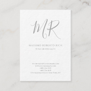 Luxus Dick Modern Monogramm Einfach Minimalistisch Visitenkarte