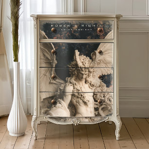 Luxus-Dunkel-Akademischer-Teufel-Satan-Skulptur Seidenpapier