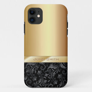 Luxus-Dunkel-Blumen-Gold-Metall-iPhone-5-Hülle Case-Mate iPhone Hülle
