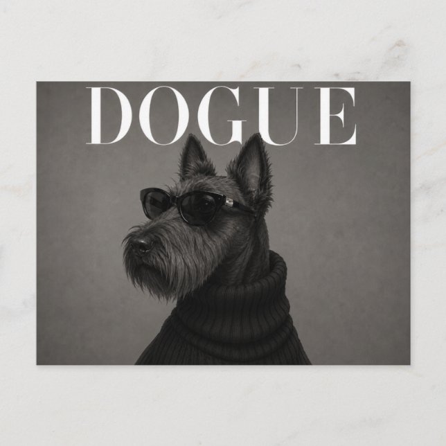Luxus-Editorial Schottischer Terrier Postkarte (Vorderseite)