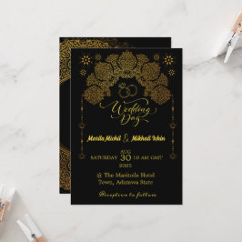 Luxus Einladung mit islamischem Gold-Ornament