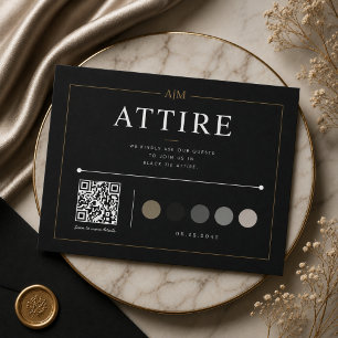 Luxus-Einzelheiten zur schwarzen Hochzeitskleidung Begleitkarte