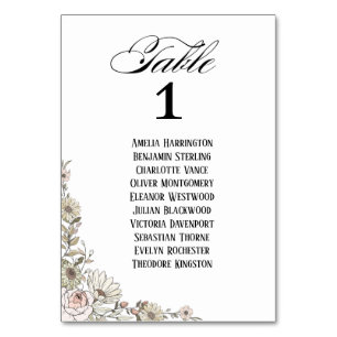 Luxus Elegant Boho Minimalistisch Salbeigrün Gold Tischnummer