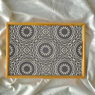 Luxus Elegant Chic Faux Gold und Schwarz Arabeske Seidenpapier